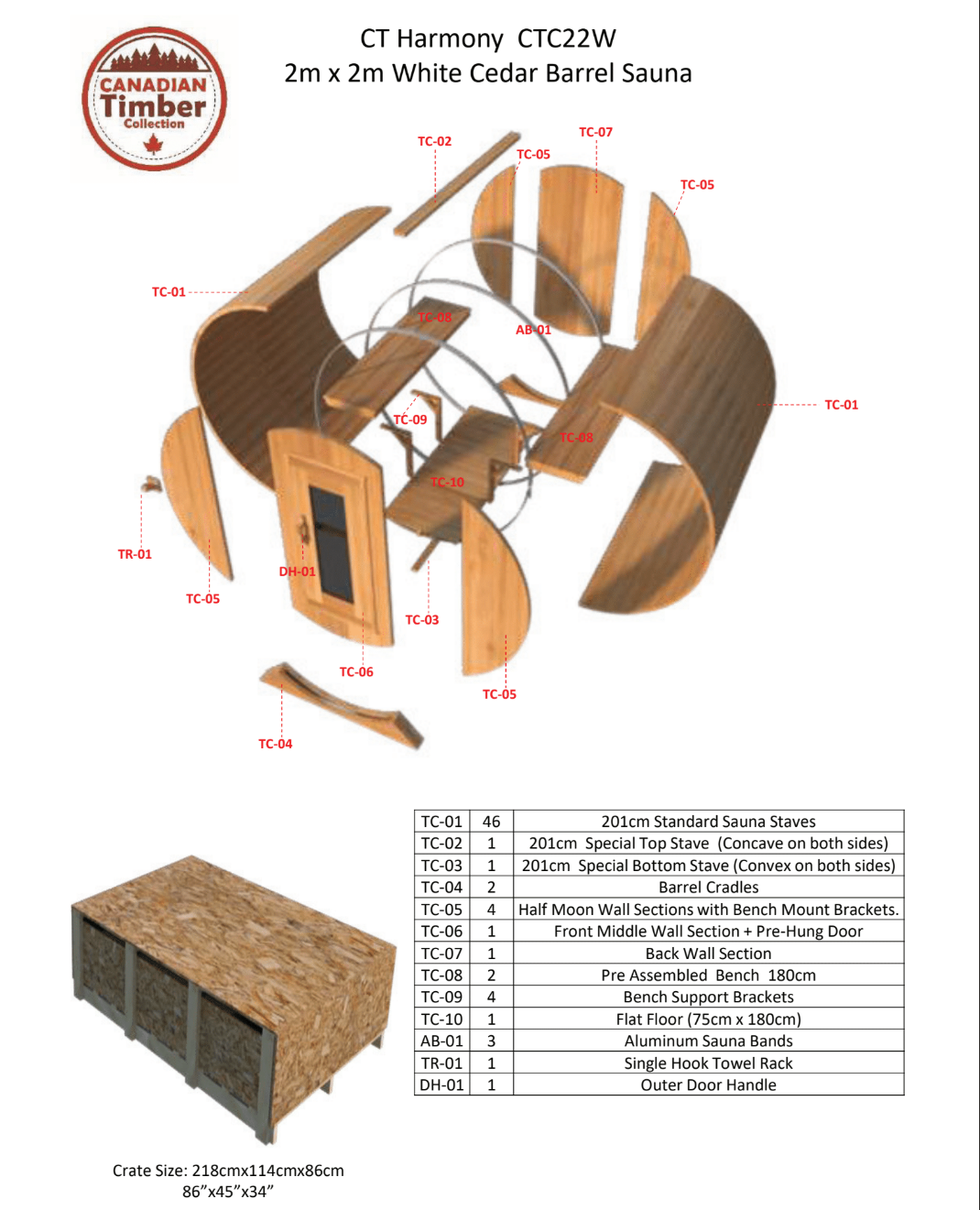 Canadian Timber Harmony Sauna