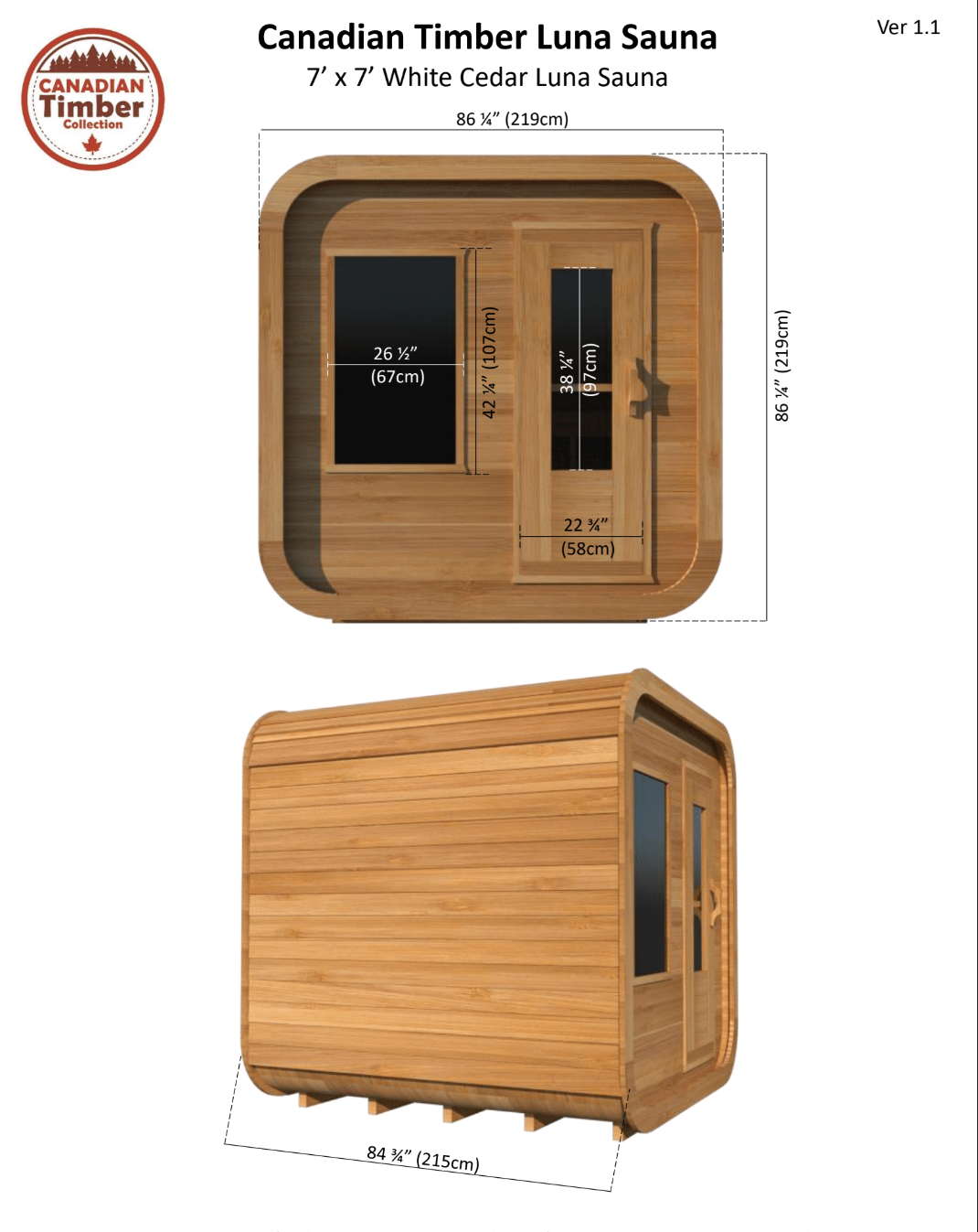 Canadian Timber Luna Sauna