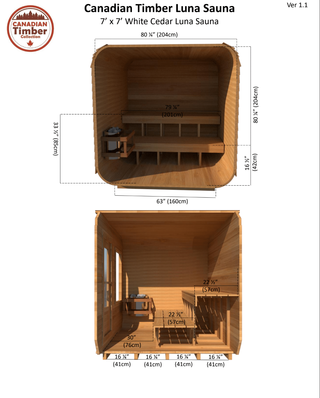 Canadian Timber Luna Sauna