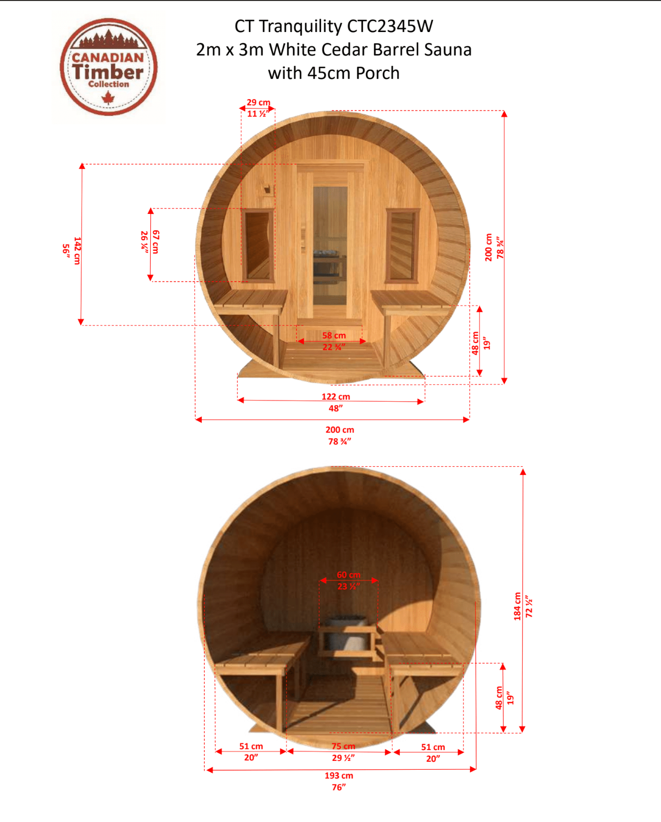 Canadian Timber Tranquility Sauna